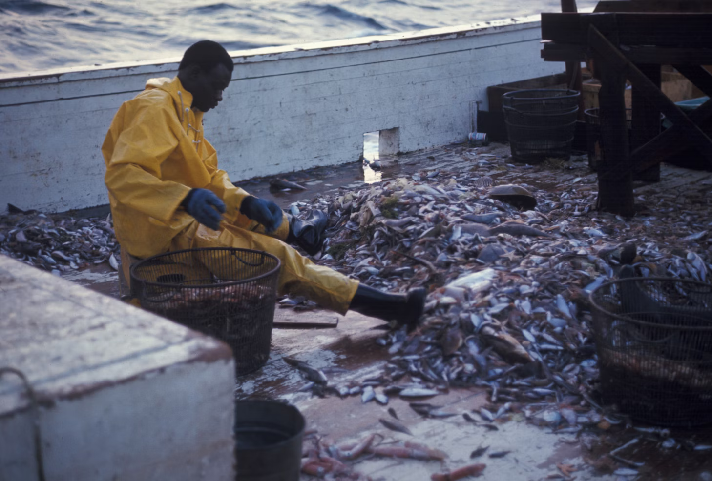 Fisherman at work on the Atlantic